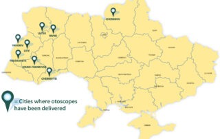 Cities where otoscopes have been delivered